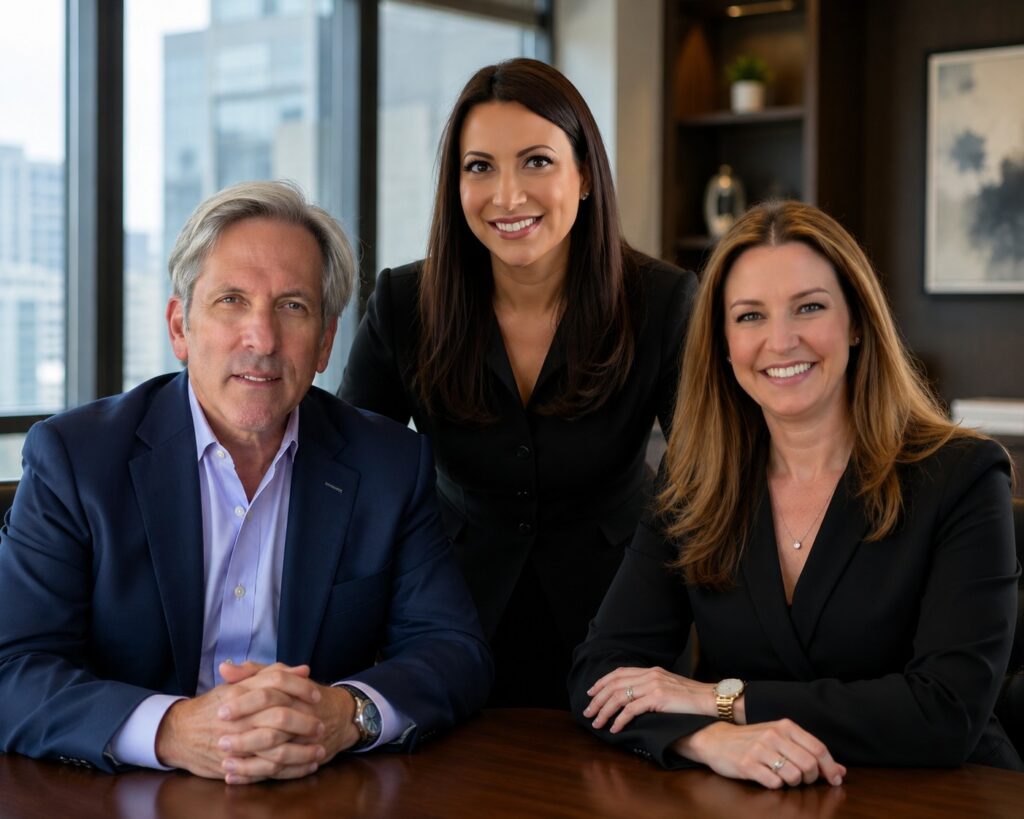 Eric, Jessica, and Leanne of Rock Spring Real Estate Solutions in their office